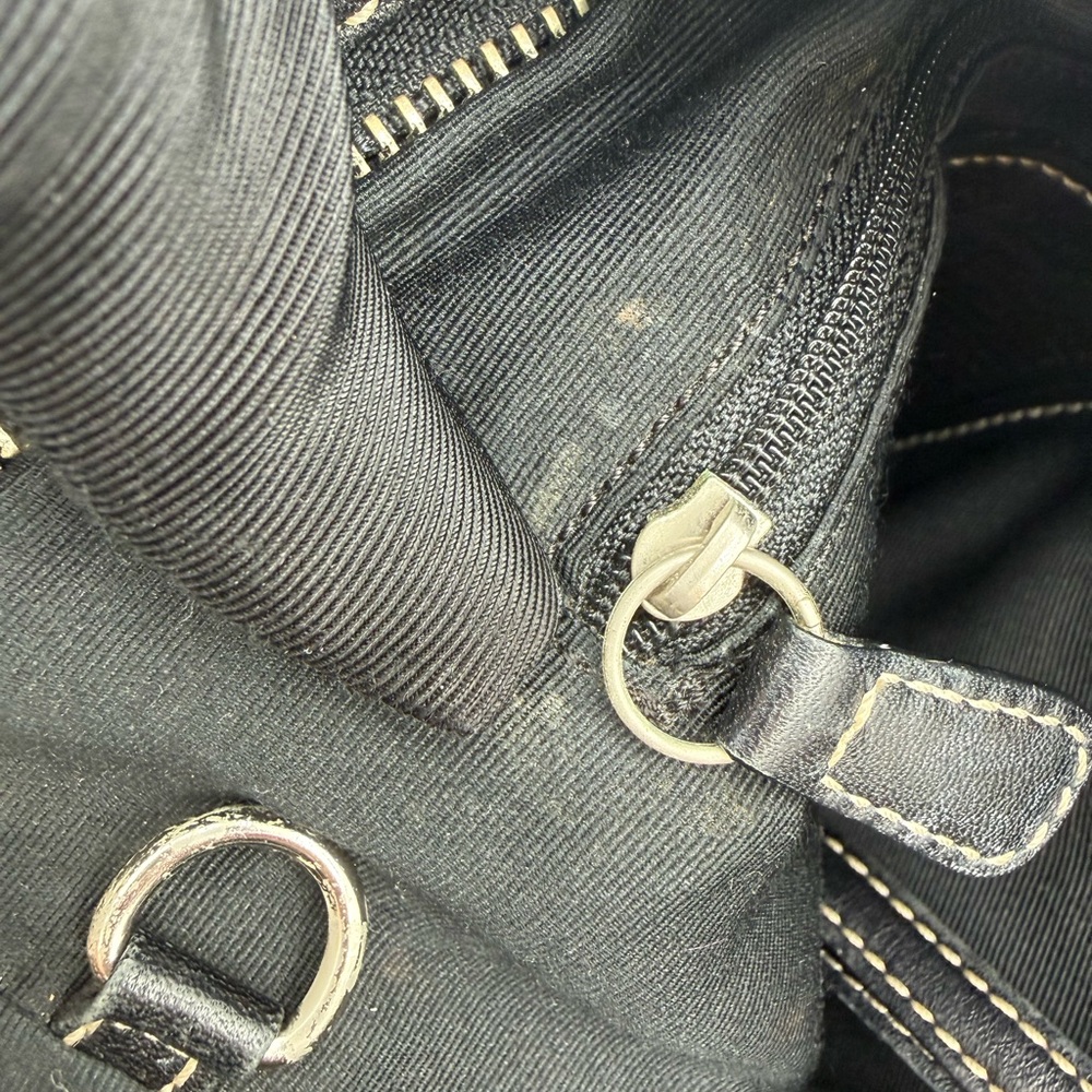 Coach Soho Buckle Flap Hobo Black Leather Y2K Shoulder Bag 1452 Silver Hardware - Picture 14 of 16